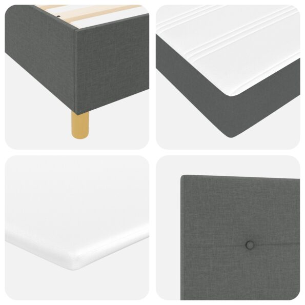 3339645_11.jpg vidaXL Box Spring Posteľ s Matracom Tmavo Šedá 200x200 cm Textília – Obrázok 11