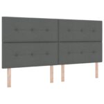 vidaXL Box Spring Posteľ s Matracom Tmavo Šedá 200x200 cm Textília – Obrázok 2