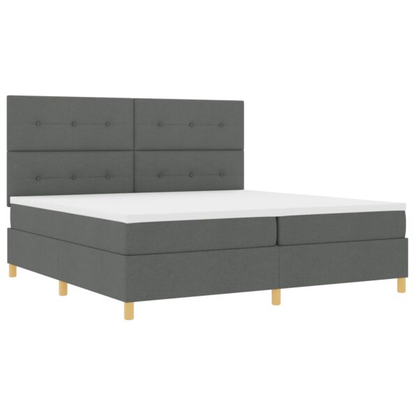 3339645_6.jpg vidaXL Box Spring Posteľ s Matracom Tmavo Šedá 200x200 cm Textília – Obrázok 6