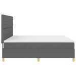 vidaXL Box Spring Posteľ s Matracom Tmavo Šedá 200x200 cm Textília – Obrázok 9