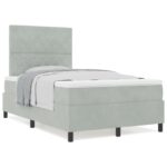 vidaXL Postel s matracom Svetlosivá 120x200 cm Velvet – Obrázok 4