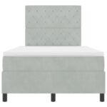 vidaXL Postel s matracom Svetlosivá 120x200 cm Velvet – Obrázok 8