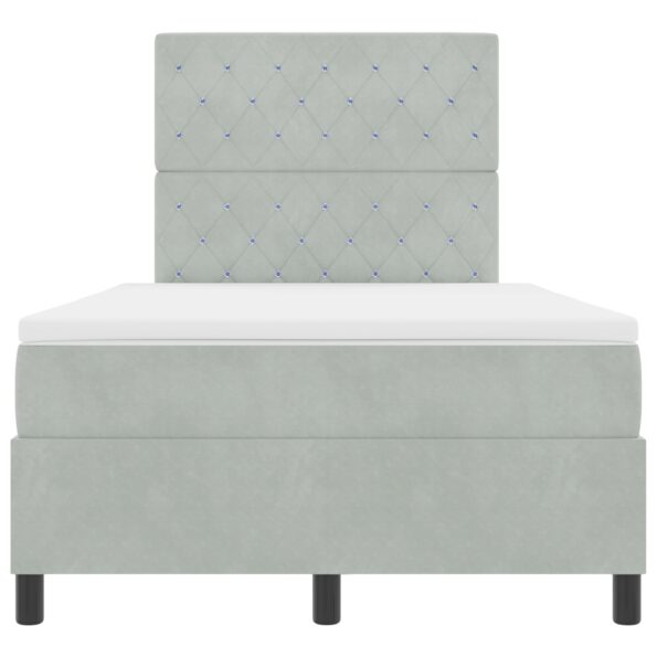 vidaXL Postel s matracom Svetlosivá 120x200 cm Velvet – Obrázok 8