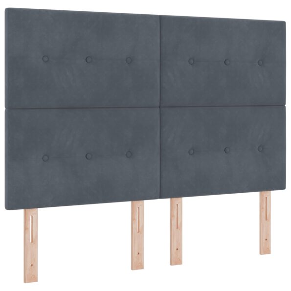 3339843_2.jpg vidaXL Posteľ s matracom na pružinovom základe tmavošedá 160x200 cm zamat – Obrázok 2