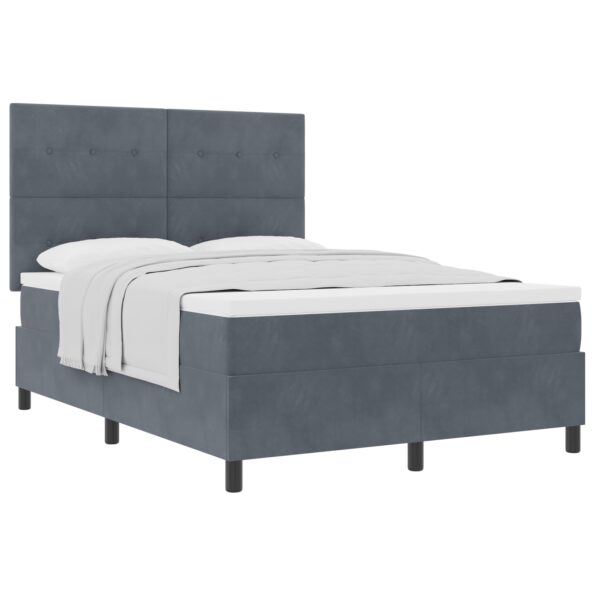 3339843_3.jpg vidaXL Posteľ s matracom na pružinovom základe tmavošedá 160x200 cm zamat – Obrázok 3