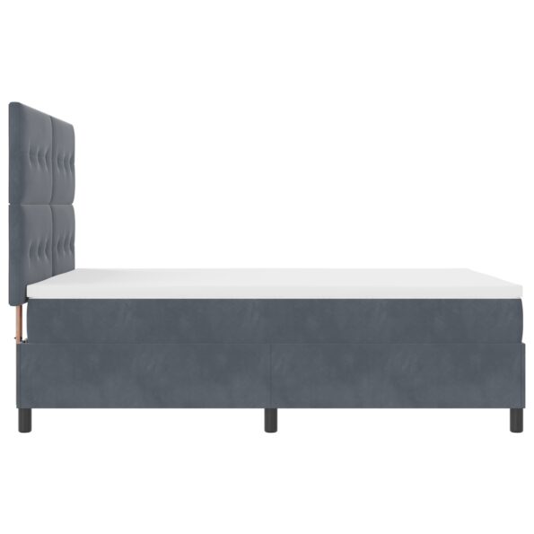 3339843_8.jpg vidaXL Posteľ s matracom na pružinovom základe tmavošedá 160x200 cm zamat – Obrázok 8