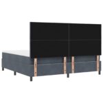 vidaXL Boxspring posteľ s matracom tmavošedá 200x200 cm zamat – Obrázok 10
