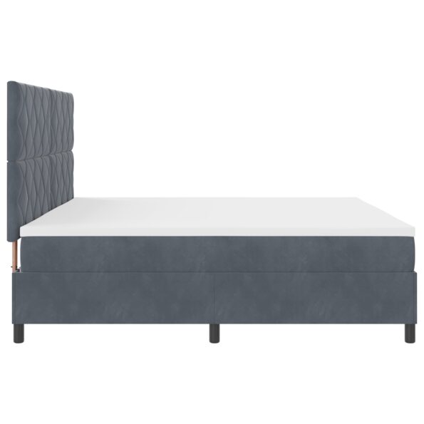 vidaXL Boxspring posteľ s matracom tmavošedá 200x200 cm zamat – Obrázok 9