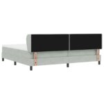 vidaXL Posteľ s matracom Svetlosivá 200x200 cm Zamat – Obrázok 9