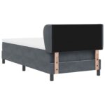 vidaXL Postel s matracom tmavosivá 90x200 cm, zamat – Obrázok 10