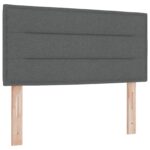 vidaXL Posteľ s pružinovým rámom Tmavo šedá 200 x 90 cm látka – Obrázok 6