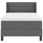 vidaXL Posteľ s pružinovým rámom Tmavo šedá 200 x 90 cm látka – Obrázok 8