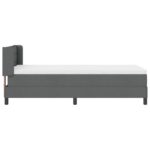 vidaXL Posteľ s pružinovým rámom Tmavo šedá 200 x 90 cm látka – Obrázok 9