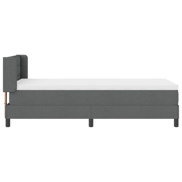 vidaXL Posteľ s pružinovým rámom Tmavo šedá 200 x 90 cm látka – Obrázok 9