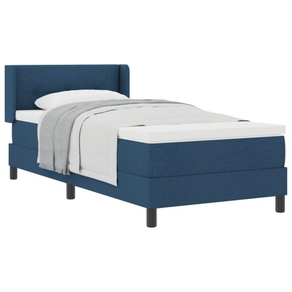 3341075_3.jpg Posteľ vidaXL s matracom modrá 80x200 cm Látka, Čelo postele vidaXL s prešívaním modré 80 cm Látka – Obrázok 3