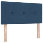 Posteľ vidaXL s matracom modrá 80x200 cm Látka, Čelo postele vidaXL s prešívaním modré 80 cm Látka – Obrázok 6