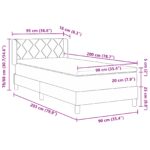 vidaXL Box Spring posteľ svetlosivá 90x200 cm – Obrázok 12