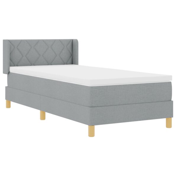 vidaXL Box Spring posteľ svetlosivá 90x200 cm – Obrázok 7