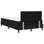 vidaXL Rám postele s matracom Čierna biela Látka 120 x 200 cm – Obrázok 10