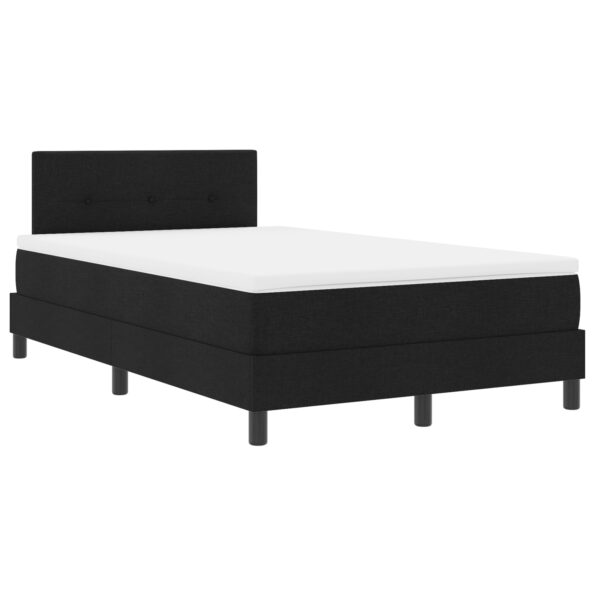 3342200_2.jpg vidaXL Rám postele s matracom Čierna biela Látka 120 x 200 cm – Obrázok 2