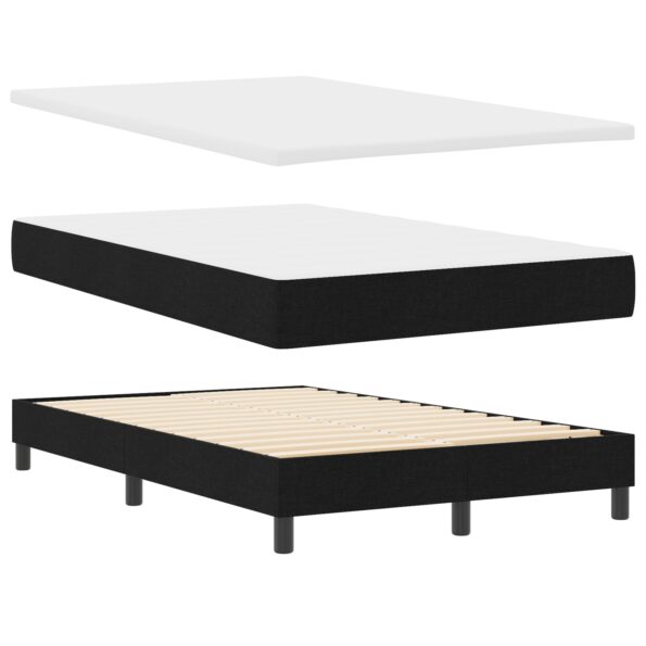 3342200_6.jpg vidaXL Rám postele s matracom Čierna biela Látka 120 x 200 cm – Obrázok 6