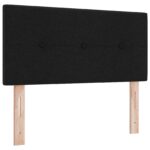vidaXL Rám postele s matracom Čierna biela Látka 120 x 200 cm – Obrázok 7