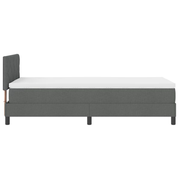 vidaXL Posteľ s pružinovým rámom s LED Tmavo šedá 90 x 190 cm látka – Obrázok 9