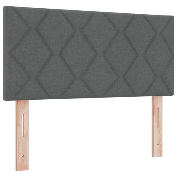 3342486_7.jpg vidaXL Posteľ s boxovým pružinovým systémom s matracom a LED tma sivý 90x200 cm textília – Obrázok 7