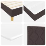 vidaXL Posteľ s boxom a matracom & LED tmavohnedá 120x200 cm tkanina – Obrázok 11