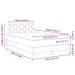 vidaXL Posteľ s boxom a matracom & LED tmavohnedá 120x200 cm tkanina – Obrázok 13
