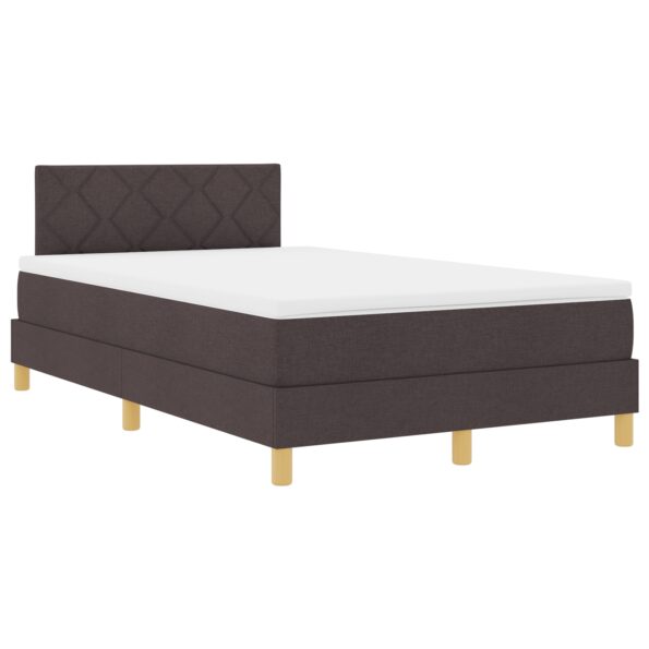 3342509_2.jpg vidaXL Posteľ s boxom a matracom & LED tmavohnedá 120x200 cm tkanina – Obrázok 2