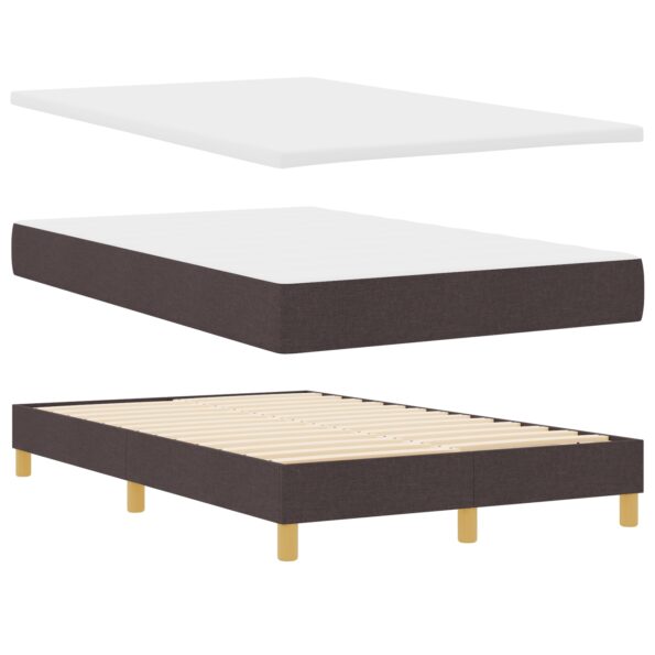 3342509_6.jpg vidaXL Posteľ s boxom a matracom & LED tmavohnedá 120x200 cm tkanina – Obrázok 6