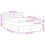 vidaXL Postel s matracom a LED tmavo šedá 140x190 cm zamat – Obrázok 12