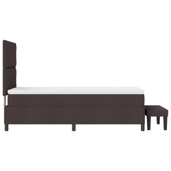 3344117_10.jpg vidaXL Pružinová posteľ s matracom a lavicou tmavohnedá 90x200 cm tkanina – Obrázok 10