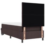 vidaXL Pružinová posteľ s matracom a lavicou tmavohnedá 90x200 cm tkanina – Obrázok 11