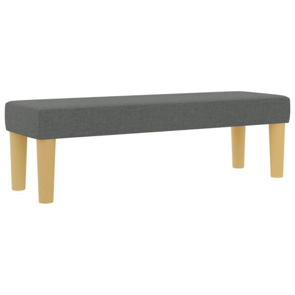 3344325_6.jpg vidaXL Posteľ s matracom a lavičkou tmavosivá 200x200 cm textília – Obrázok 6