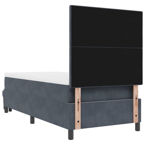3344493_11.jpg vidaXL Posteľ s box pružinami s matracom a lavičkou tmavosivá 100x200 cm zamat – Obrázok 11