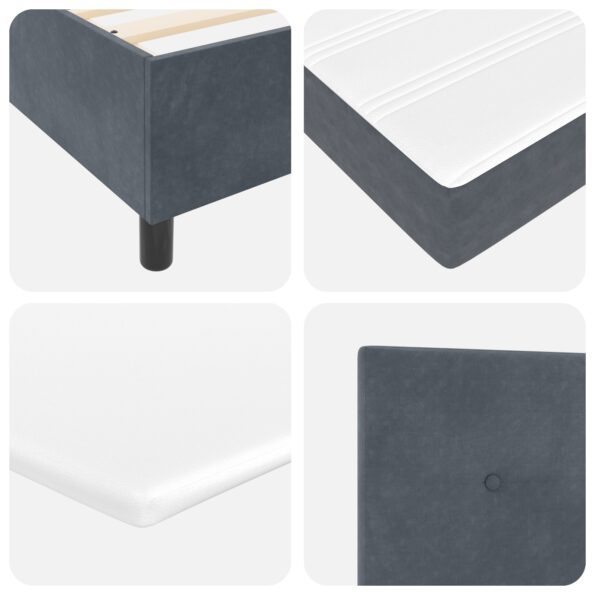 3344493_12.jpg vidaXL Posteľ s box pružinami s matracom a lavičkou tmavosivá 100x200 cm zamat – Obrázok 12