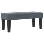 vidaXL Posteľ s box pružinami s matracom a lavičkou tmavosivá 100x200 cm zamat – Obrázok 6