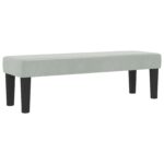 vidaXL Box Spring Posteľ s Matracom & Lavicou Svetlosivá 120x200 cm Zamat – Obrázok 6