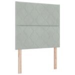 vidaXL Box Spring Posteľ s Matracom & Lavicou Svetlosivá 120x200 cm Zamat – Obrázok 7