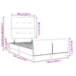 vidaXL Posteľový rám Svetlosivá 120x190 cm Textília – Obrázok 13