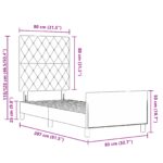 vidaXL Svetlosivý Velúrový Rám Postele 80x200 cm – Obrázok 12