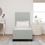 vidaXL Svetlosivý Velúrový Rám Postele 80x200 cm – Obrázok 5