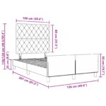 vidaXL Posteľová konštrukcia Tmavo modrá 120x190 cm Velvet – Obrázok 13