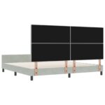 vidaXL Rám postele Svetlosivá 200x200 cm Velvet – Obrázok 10