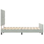 vidaXL Rám postele Svetlosivá 120x200 cm Zamat – Obrázok 9