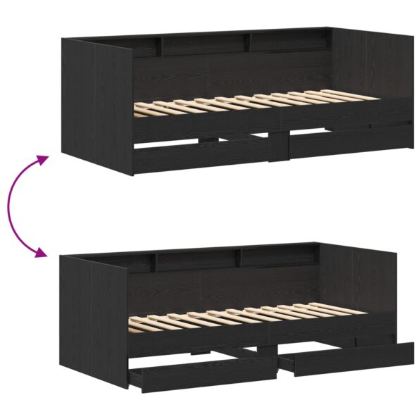 vidaXL Rám postele na deň s zásuvkami betónovo šedý 90x200 cm upravený drevo – Obrázok 12