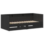 vidaXL Rám postele na deň s zásuvkami betónovo šedý 90x200 cm upravený drevo – Obrázok 2