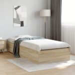 vidaXL Rám postele so zásuvkou Hnedá 90 x 190 cm Kompozitné drevo – Obrázok 4